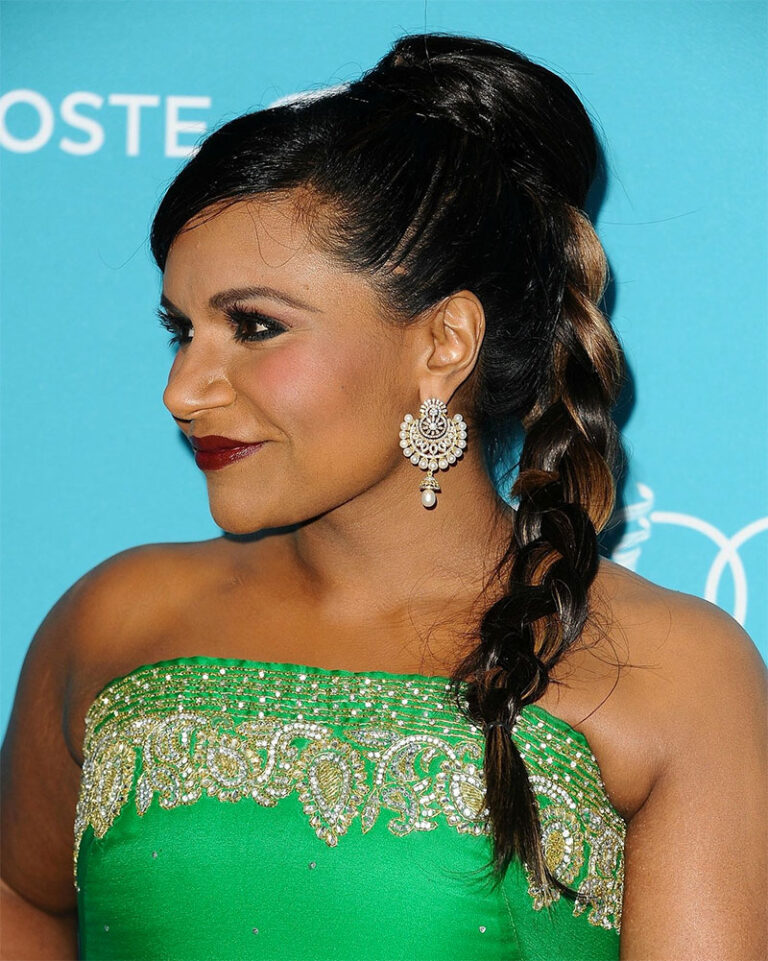 Mindy Kaling's Side Braid