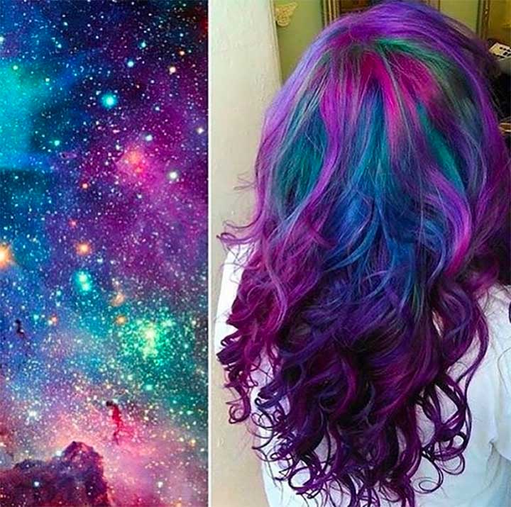 The Galaxy Hair Color Trend Is Out of This World