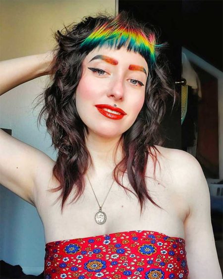 Rainbow Bangs Are the Perfect Trend for Bold Hair Color Beginners