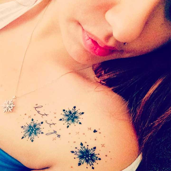 Let It Go Frozen Tattoo Side