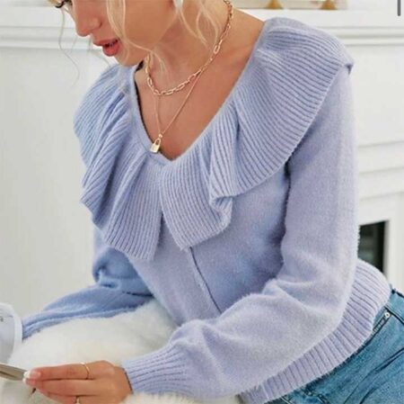 Ruffled Cardigan Is Fluttery Utterly Feminine