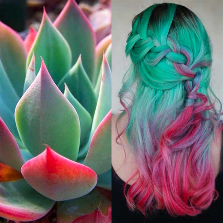 You Don't Have To Be A Nature Girl To Love The Succulent Hair Color Trend