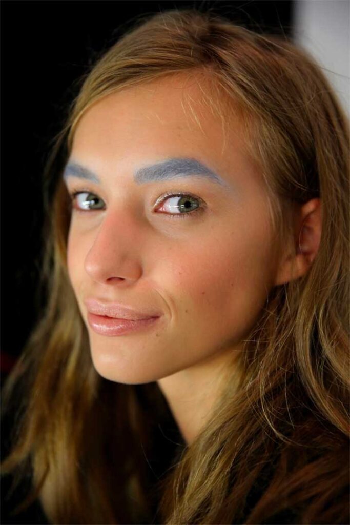 Badgley Mischka NYFW Show Featured Brightly-Colored Eyebrows