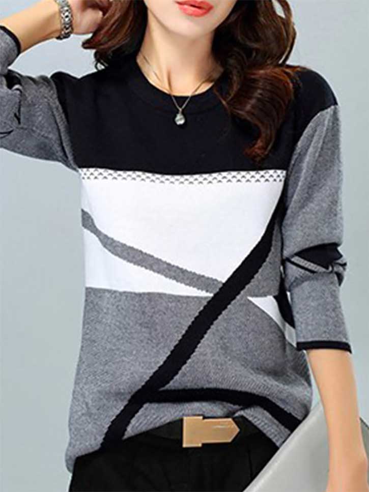 Warm Tops: Round-Neck Sweater