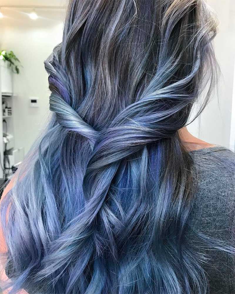 Photos: Denim Hair Color and Dye Jobs Trend