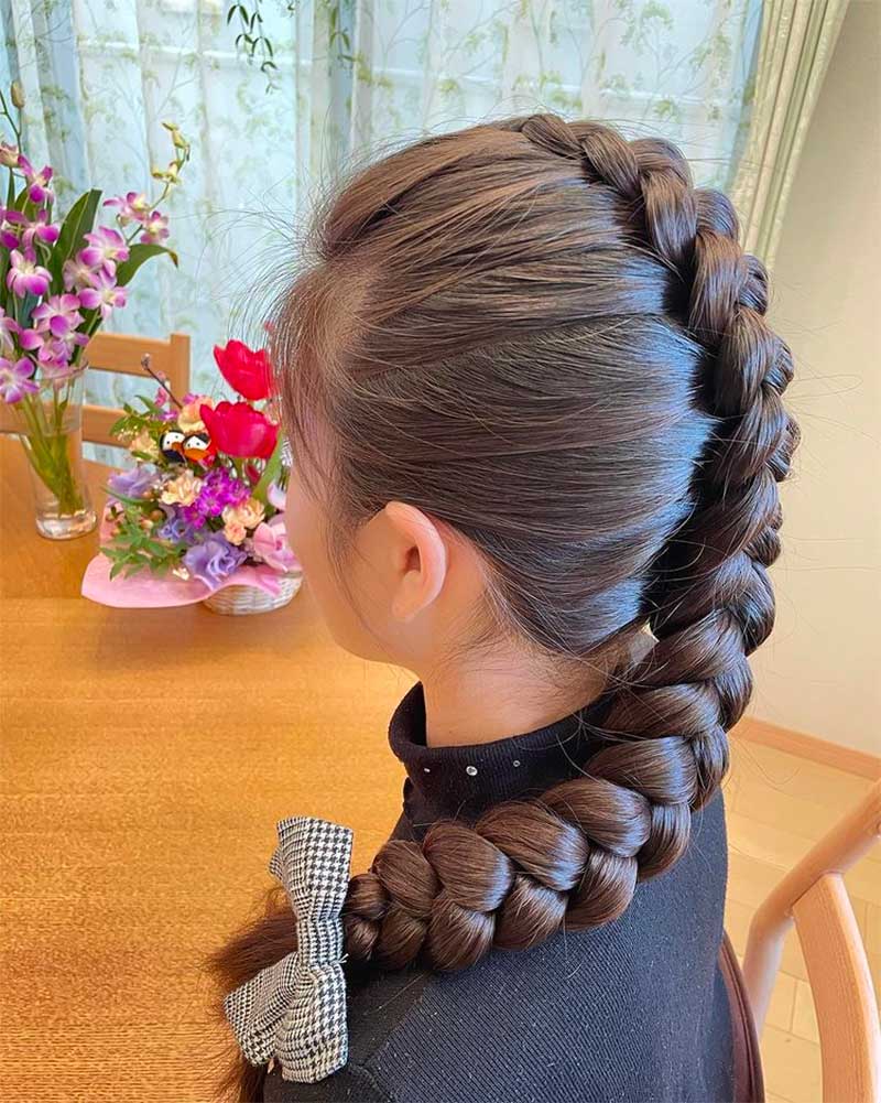 A Dutch Braid Hairstyle