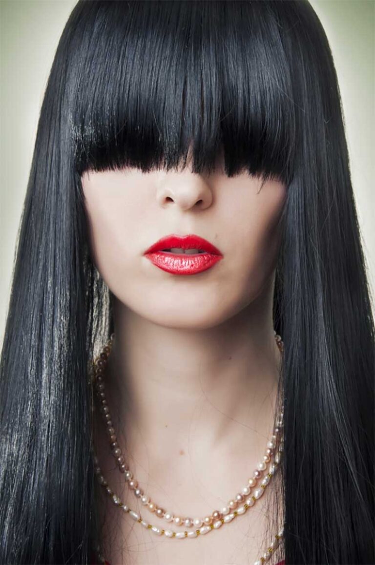 Long Bangs Over Eyes