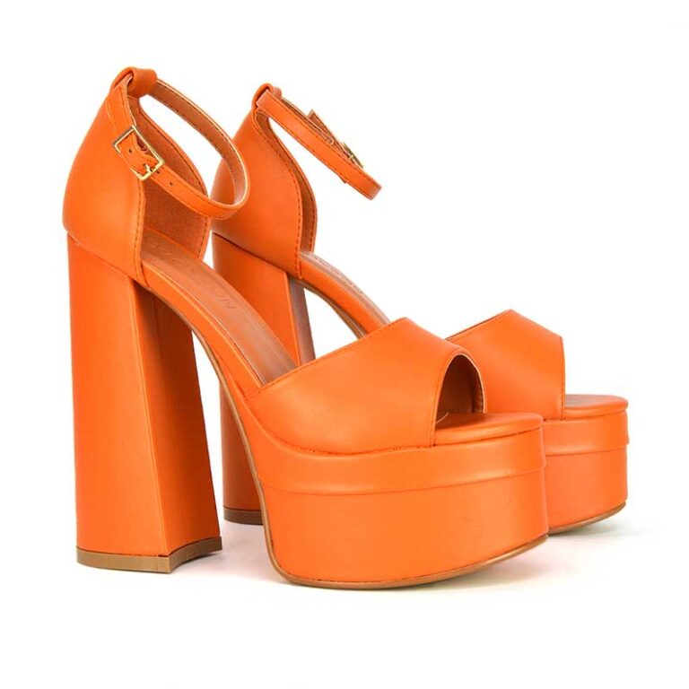 Micro Mini Skirt  with Ankle Strap Platform Heels