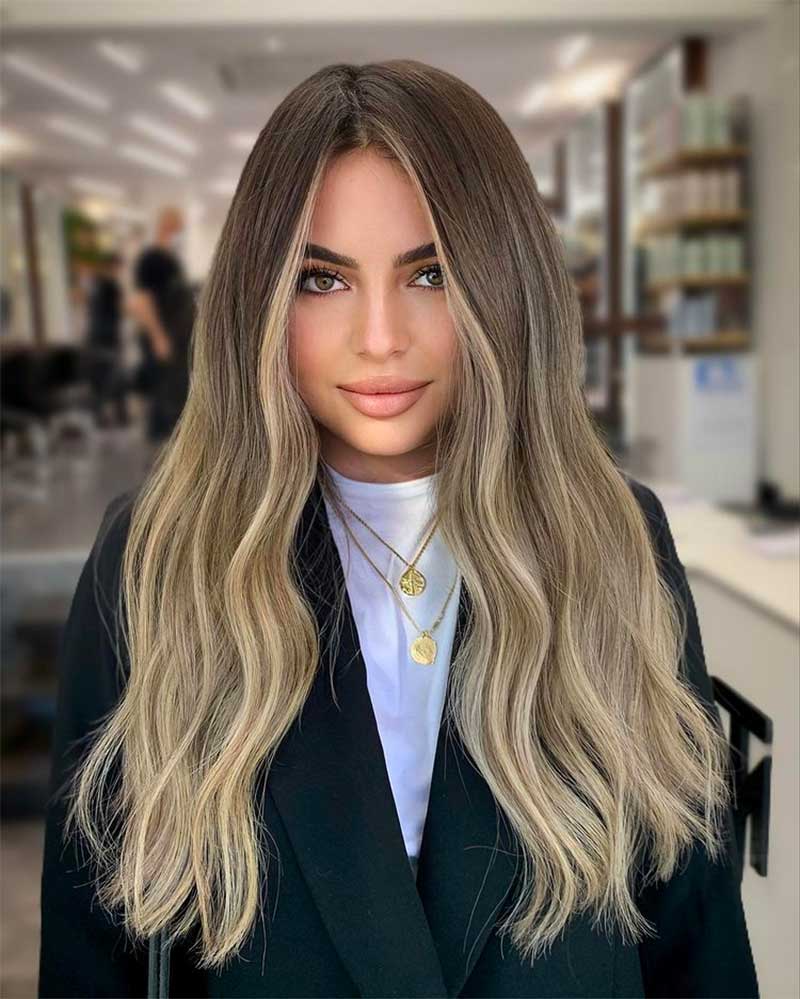 Brown Hair with Blonde Highlights