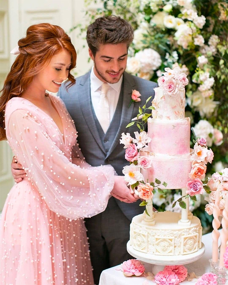 Pink Wedding Dresses For Non Traditional Brides