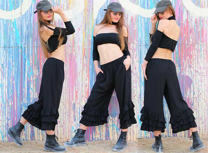 Black Bloomer Pants