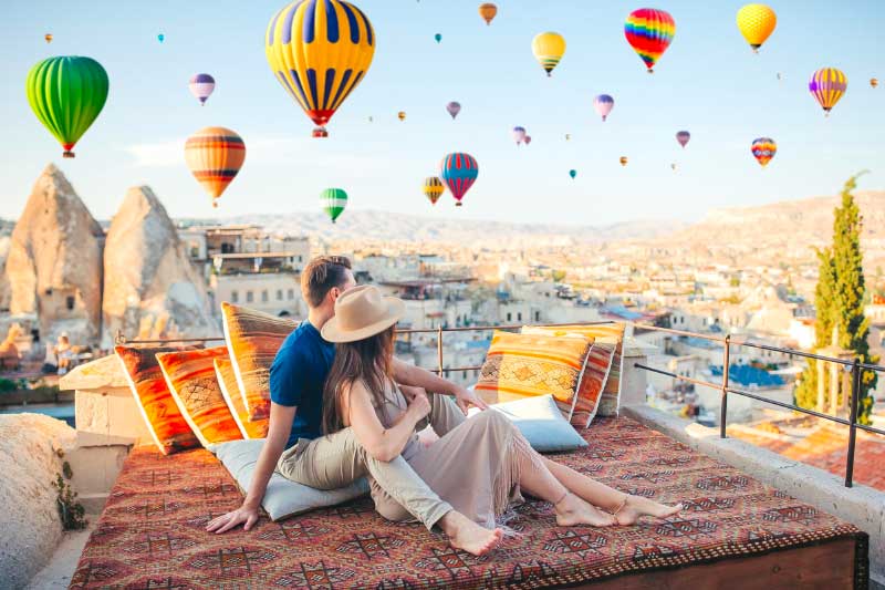 Hot air balloons in Cappadocia, Turkey