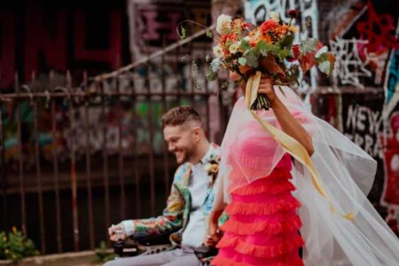 White isn't your colour? Here's what to consider when picking a coloured wedding dress