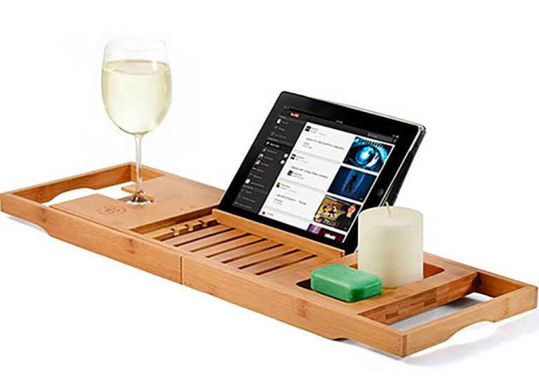 wooden bath tray