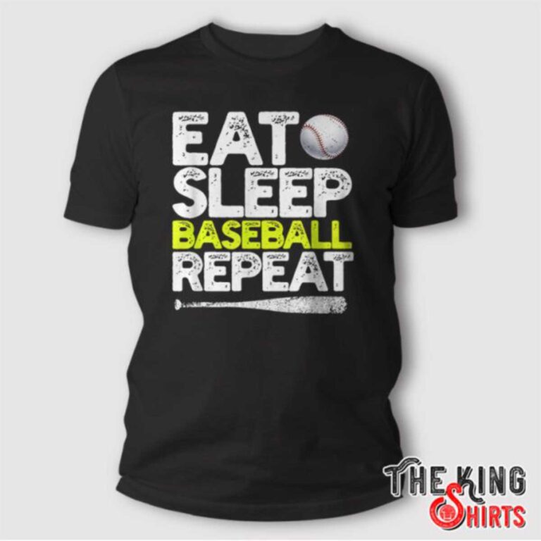 Eat, Sleep Basebal Repeat T-Shirt Funny Gift