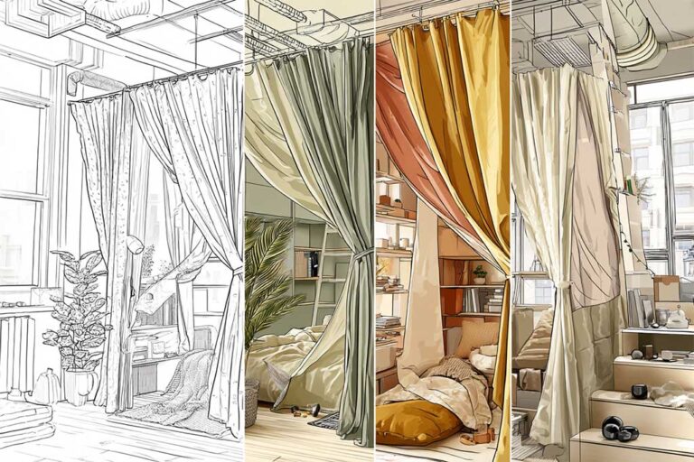 How Curtains Can Make Your Seriously Small Apartment Feel Bigger