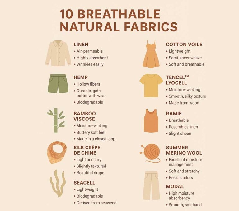 10 breathable natural fabrics for humid heat