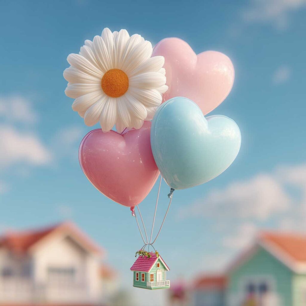 pastel dopamine decor idea with mint house centerpiece