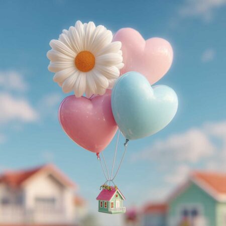 pastel dopamine decor idea with mint house centerpiece