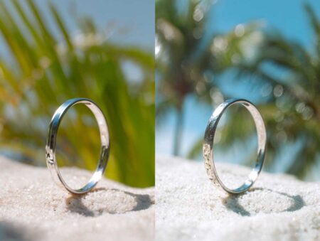 Side-by‑side sterling and tarnished plated hoops in tropical humidity