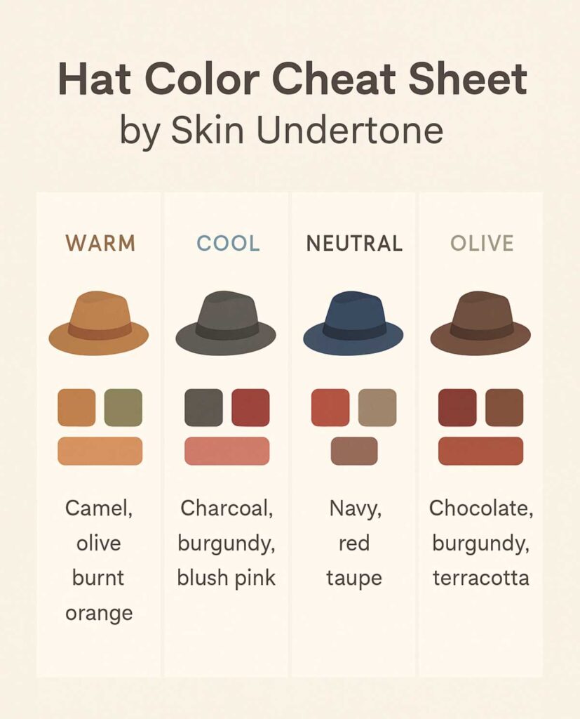 Hat Color Cheat Sheet by Skin Undertone