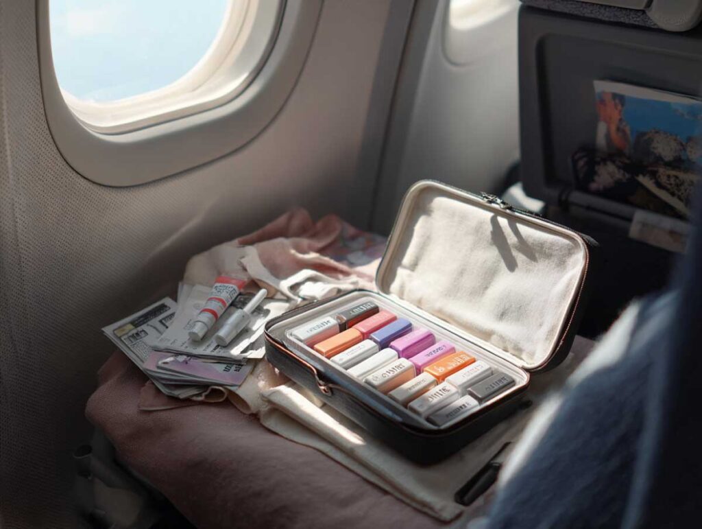 case with colorful press-on nails neatly arranged inside
