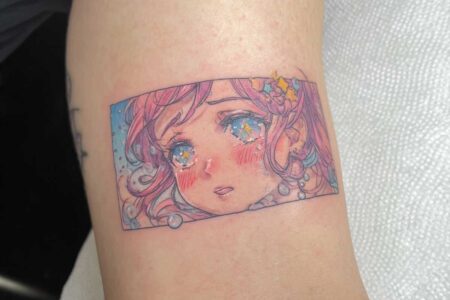 Pastel girl tattoo design