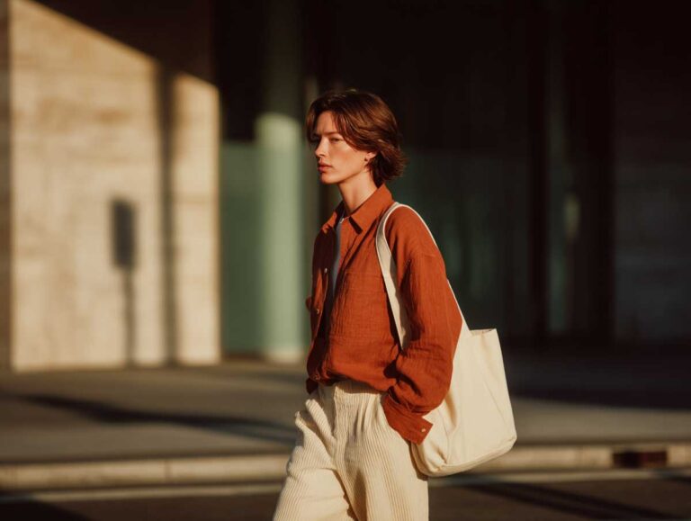 Canvas Tote and Linen Shirt