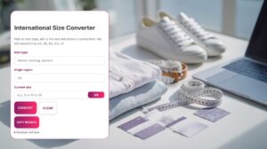 International Size Converter, US, UK, EU, AU, JP