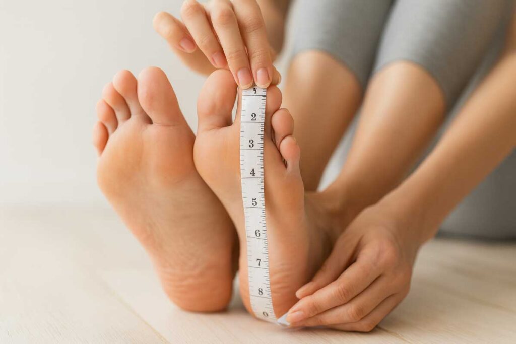 Measure your feet at home, step by step