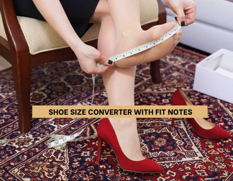 Shoe Size Converter with Fit Notes Shoe Size Converter with Fit Notes