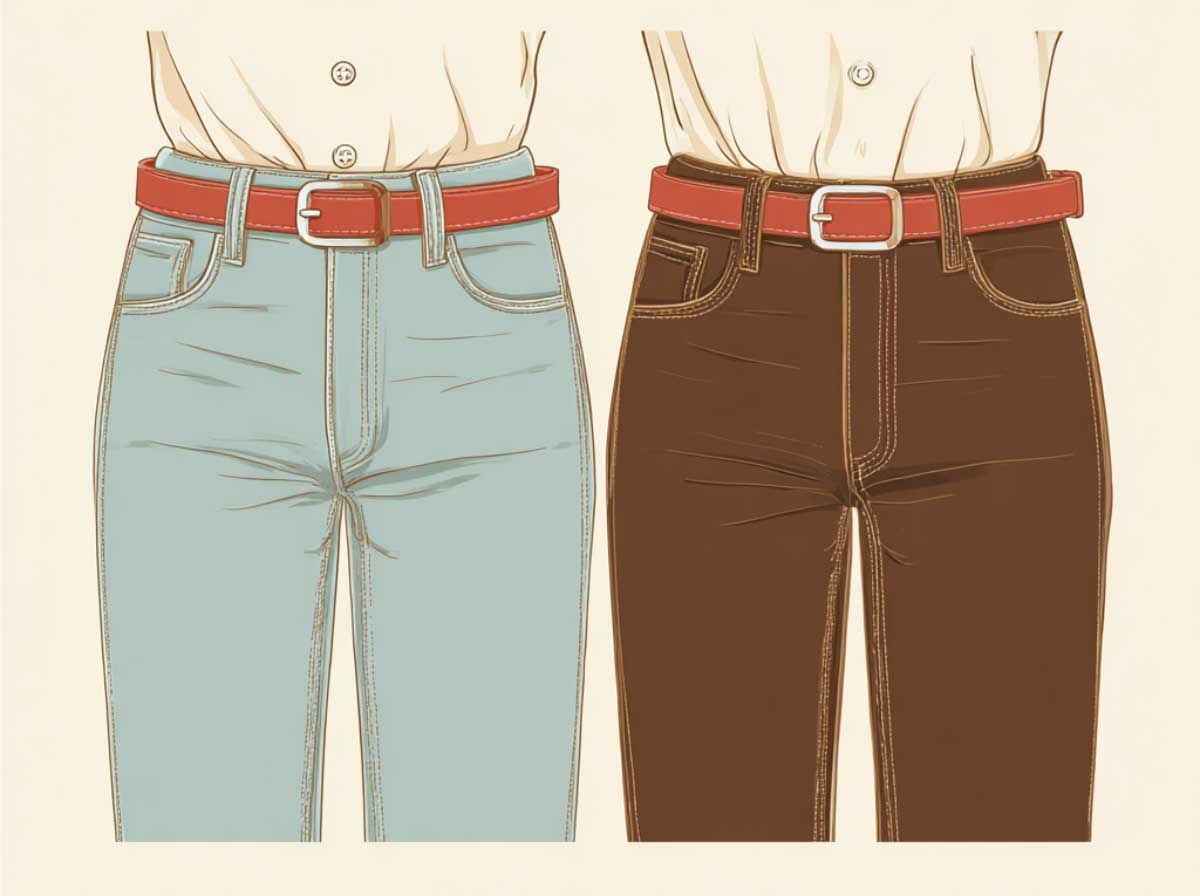 Width and style, match the belt to the outfit
