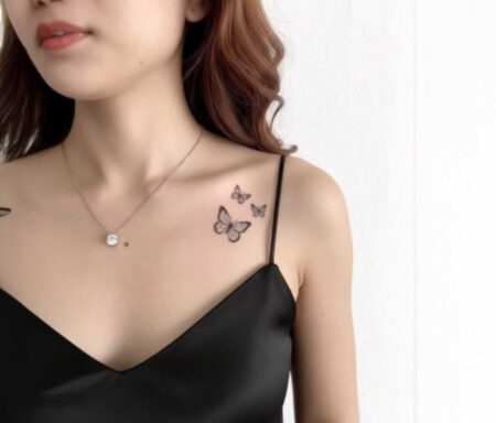 Butterfly tattoo meaning on a woman