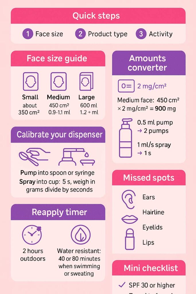 SPF Amount Calculator Infographic