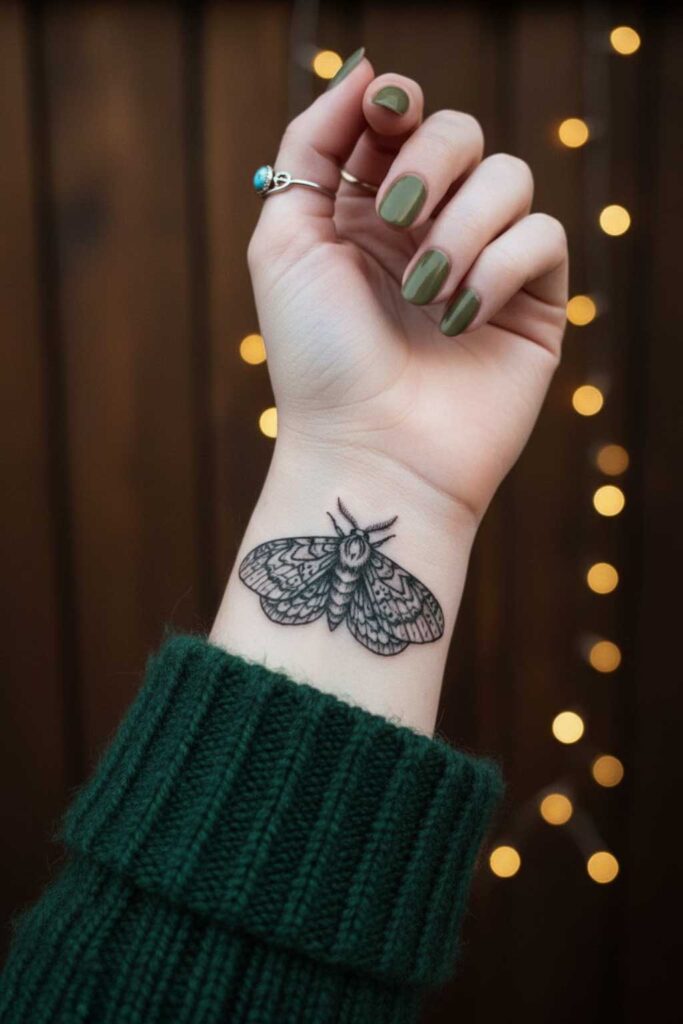 Small butterfly tattoo meaning on a woman