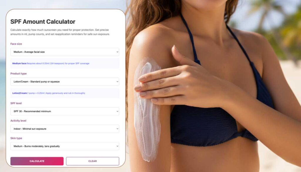 Sun Protection Factor SPF Calculator