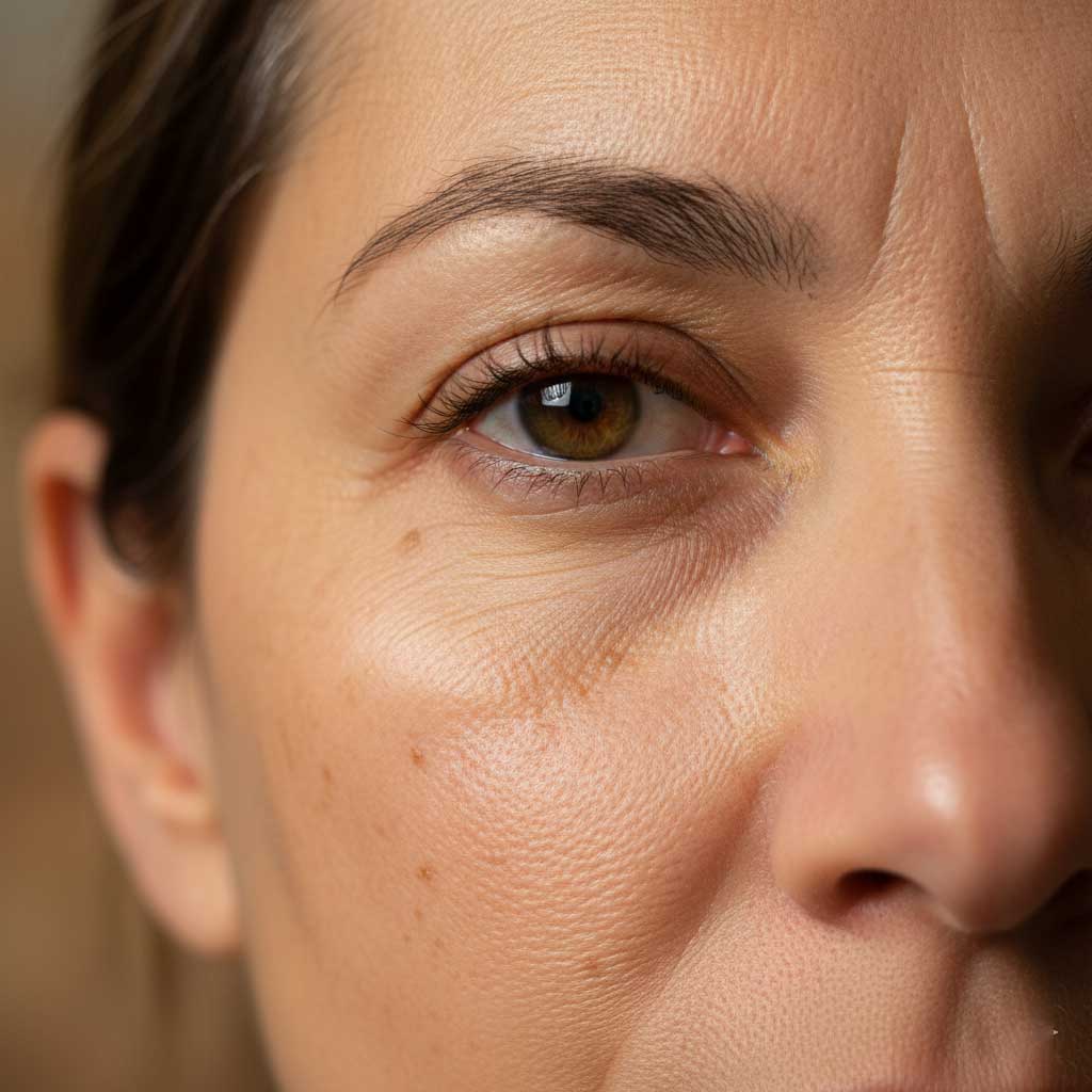 Dr.Reju-All Advanced Retino-Mela Serum of skin before treatment