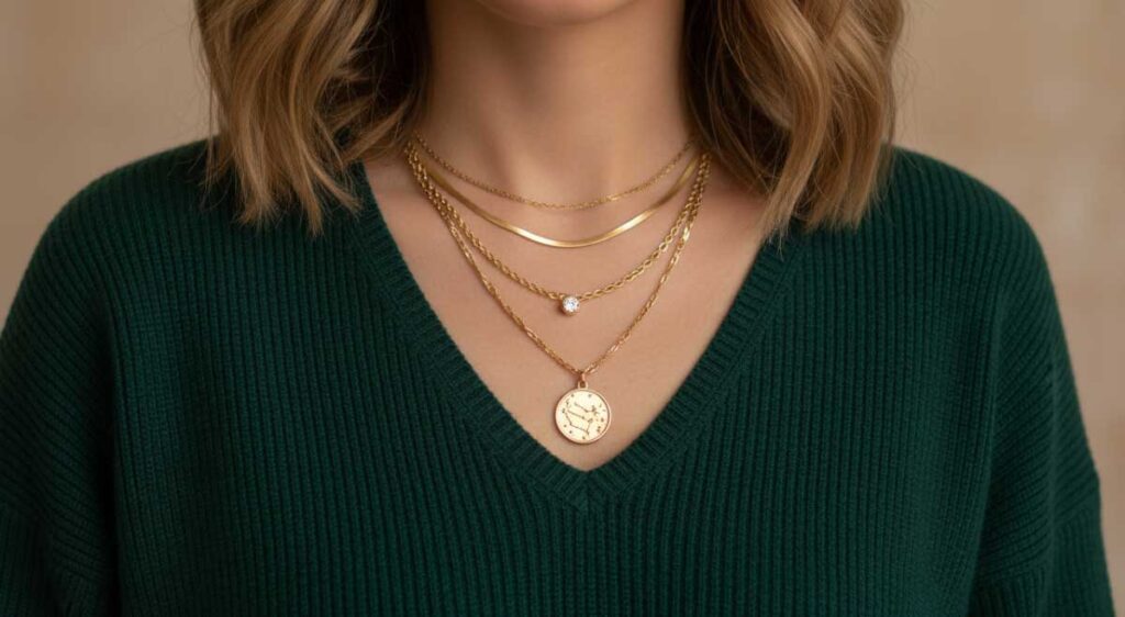 Layering necklaces without tangles