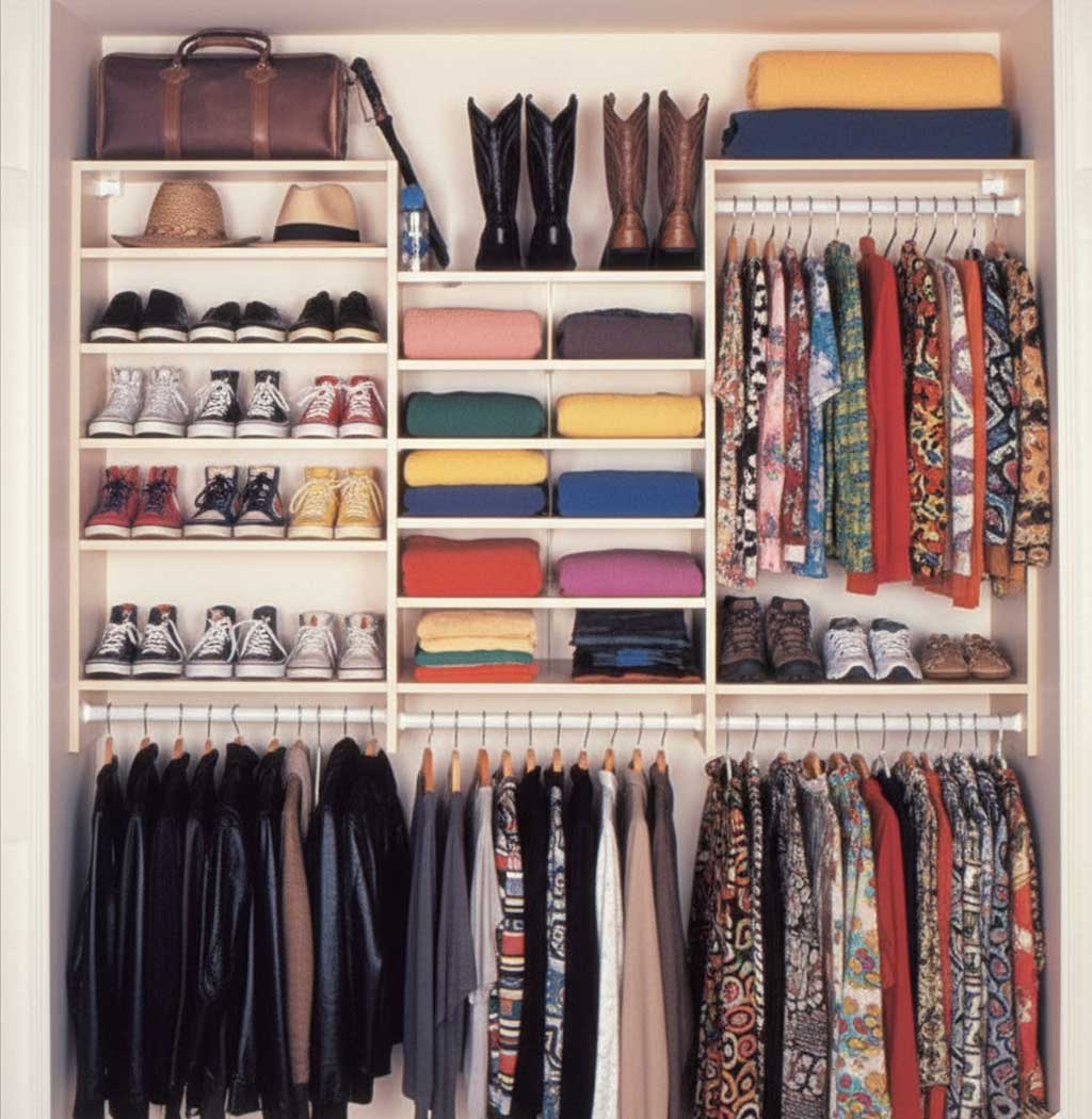 Organized capsule wardrobe