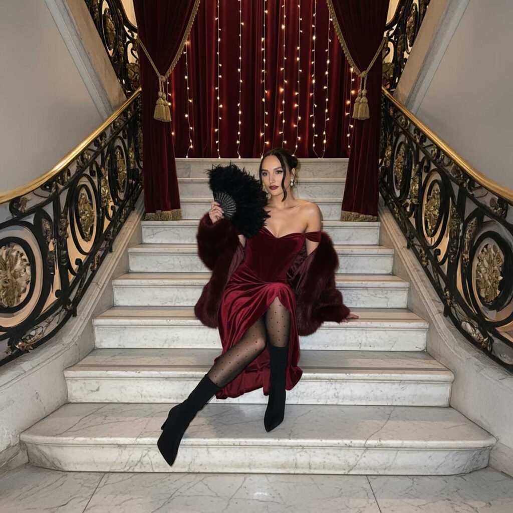 Styling dresses with tights for winter elegance